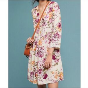 Anthropologie Maeve Juno Floral Print Women's Dress Size Large NWT
